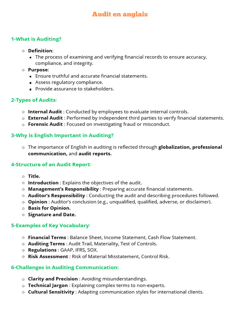 Audit en ANG | PDF