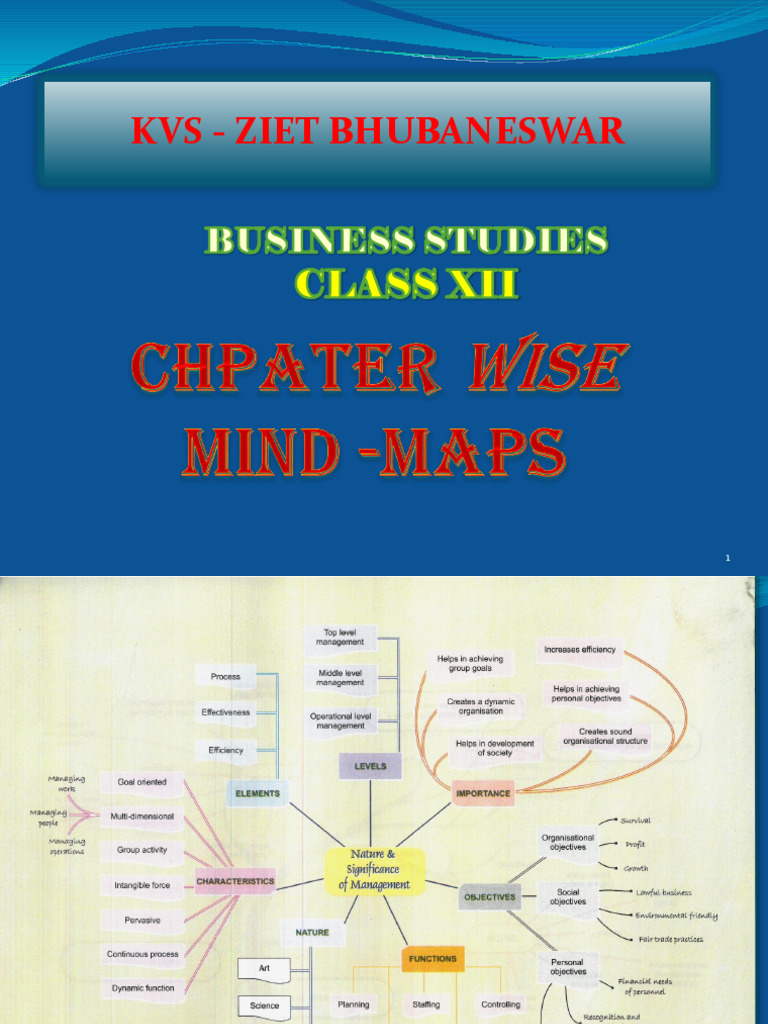 MIND MAP XII - BUSINESS STUDIES | PDF