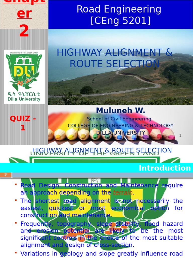 Highway Alignment and Route Selection Guide | PDF | Surveying ...
