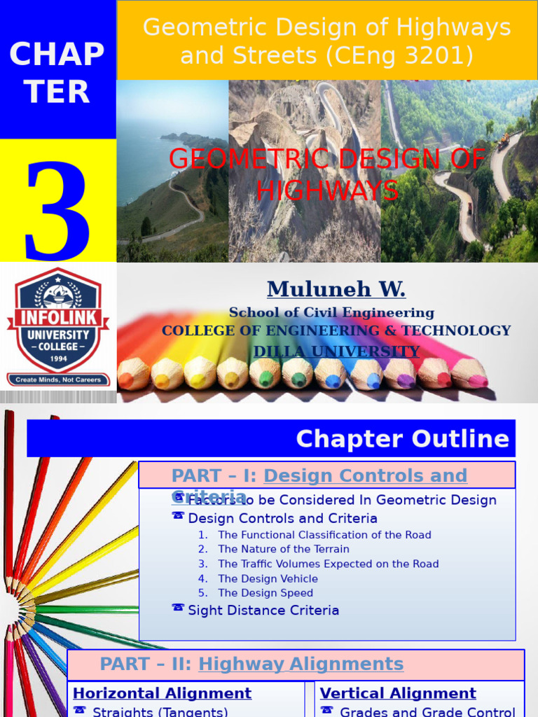 Geometric Design of Roads L3.2 | PDF | Road | Traffic
