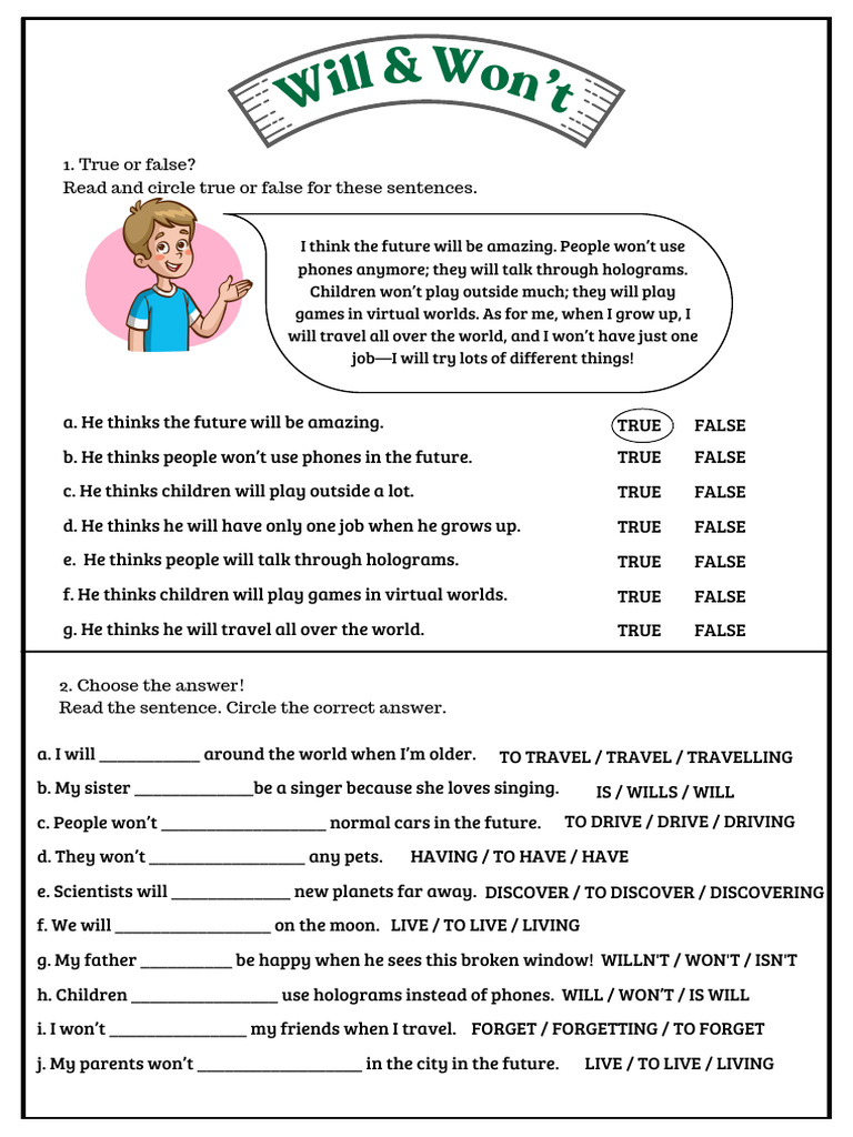Will & Won't | PDF