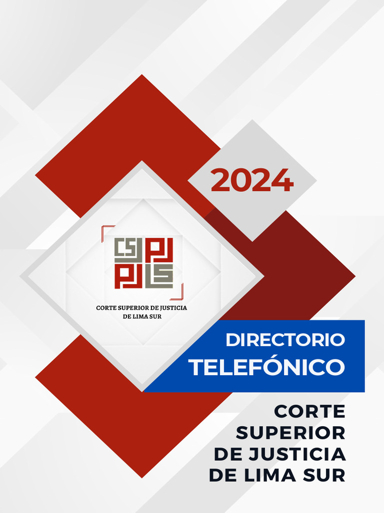 Directorio+telefónico+CSJ+de+Lima+Sur+2024+-+Final+(1) | PDF | Justicia ...