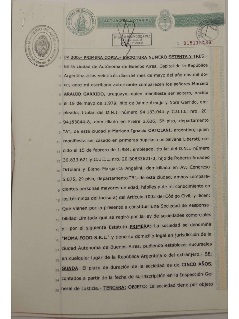Poder Moma Foods SRL | PDF | Bancos | Bancario