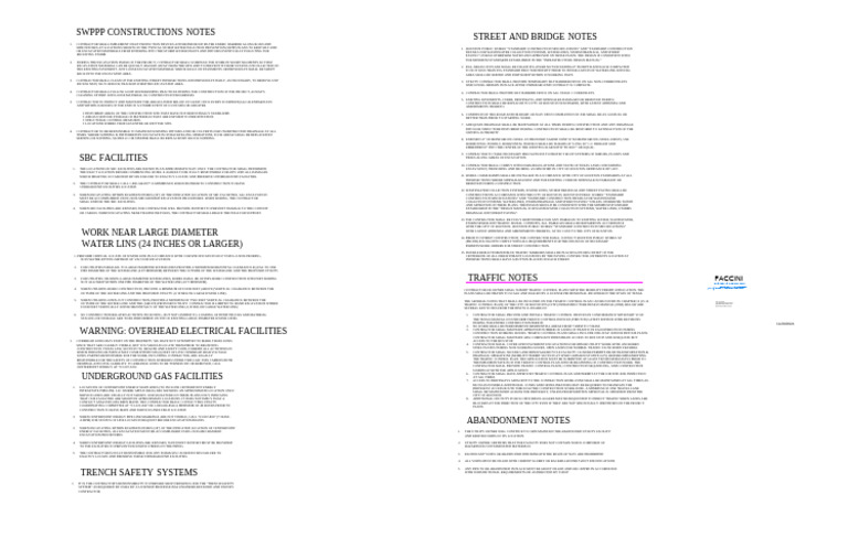 03 - CONSTRUCTION NOTES | PDF | Traffic | Street