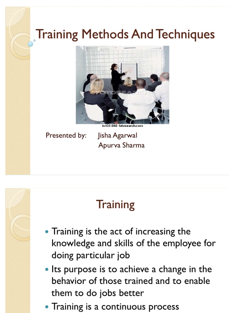 Training Methods and Techniques | PDF | Brainstorming | Hand Washing