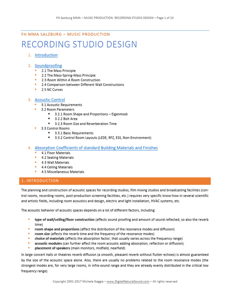 MG Studio Design | PDF | Drywall | Loudspeaker