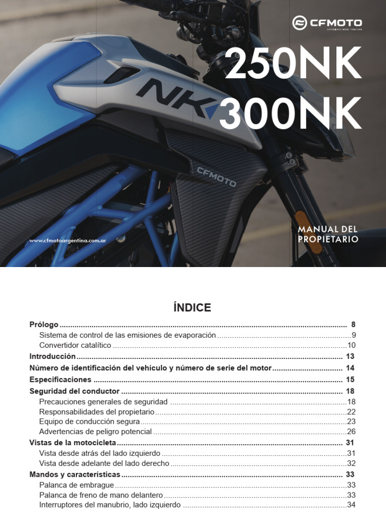 MU_250NK-300NK-CFMOTO_v01 | PDF | Casco | Motocicleta