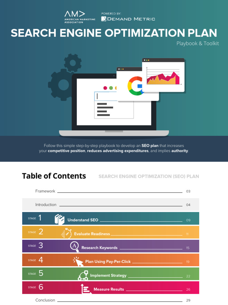 SEO Plan Playbook & Toolkit Guide | PDF | Search Engine Optimization ...