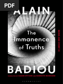 The Immanence of Truths _ Being and Event III -- Alain Badiou; Susan Spitzer; Kenneth Reinhard -- Bloomsbury UK, London [England], 2021