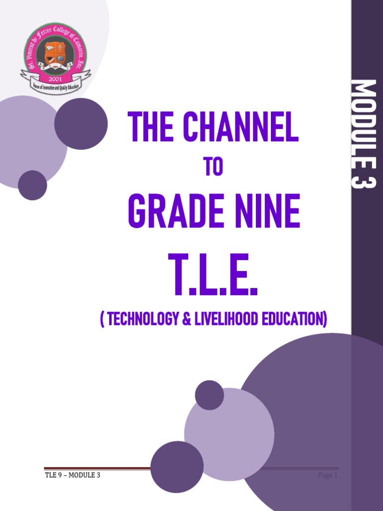 TLE 9 Module 3 : Contenu et Structure | PDF