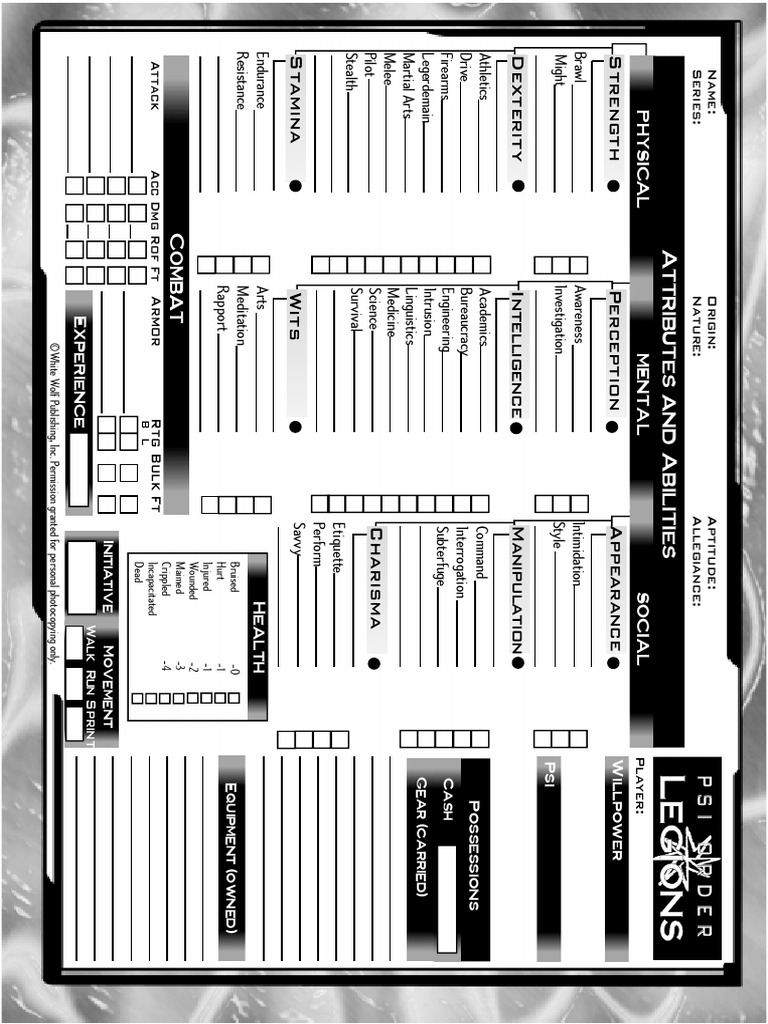 Character Attributes and Abilities Guide | PDF