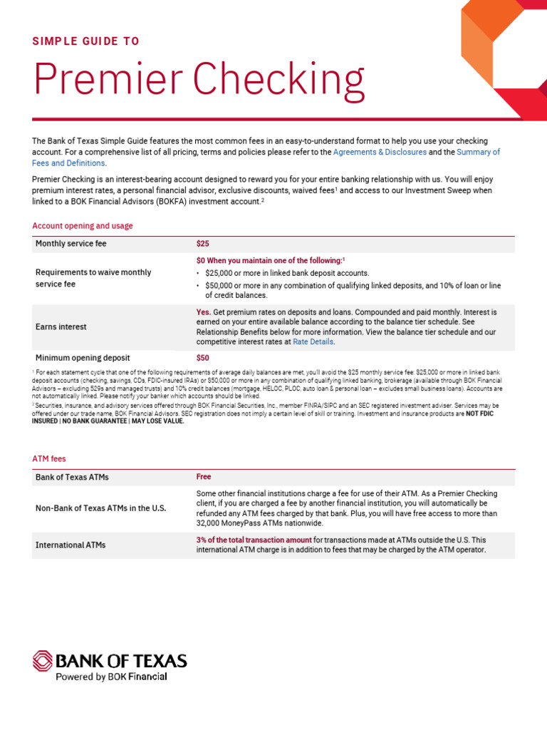 Premier Checking Account Overview | PDF | Overdraft | Transaction Account