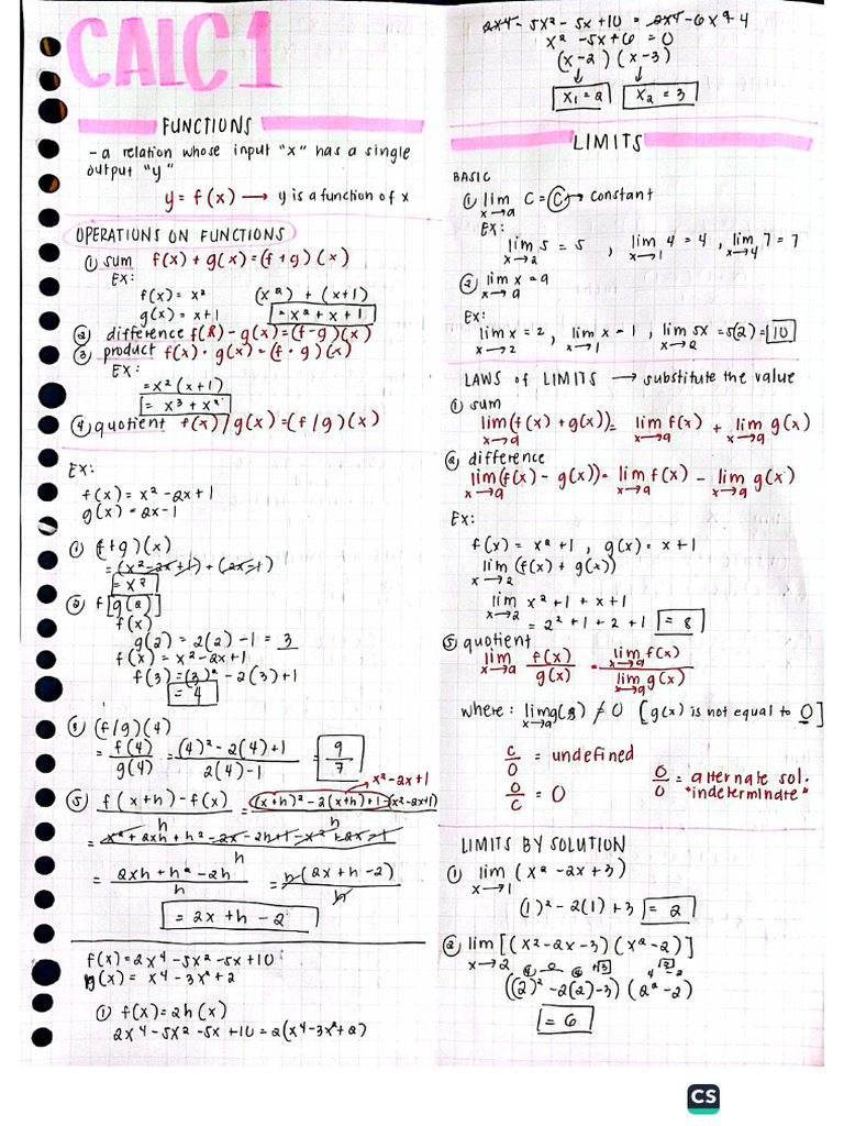 CALC1 Notes | PDF