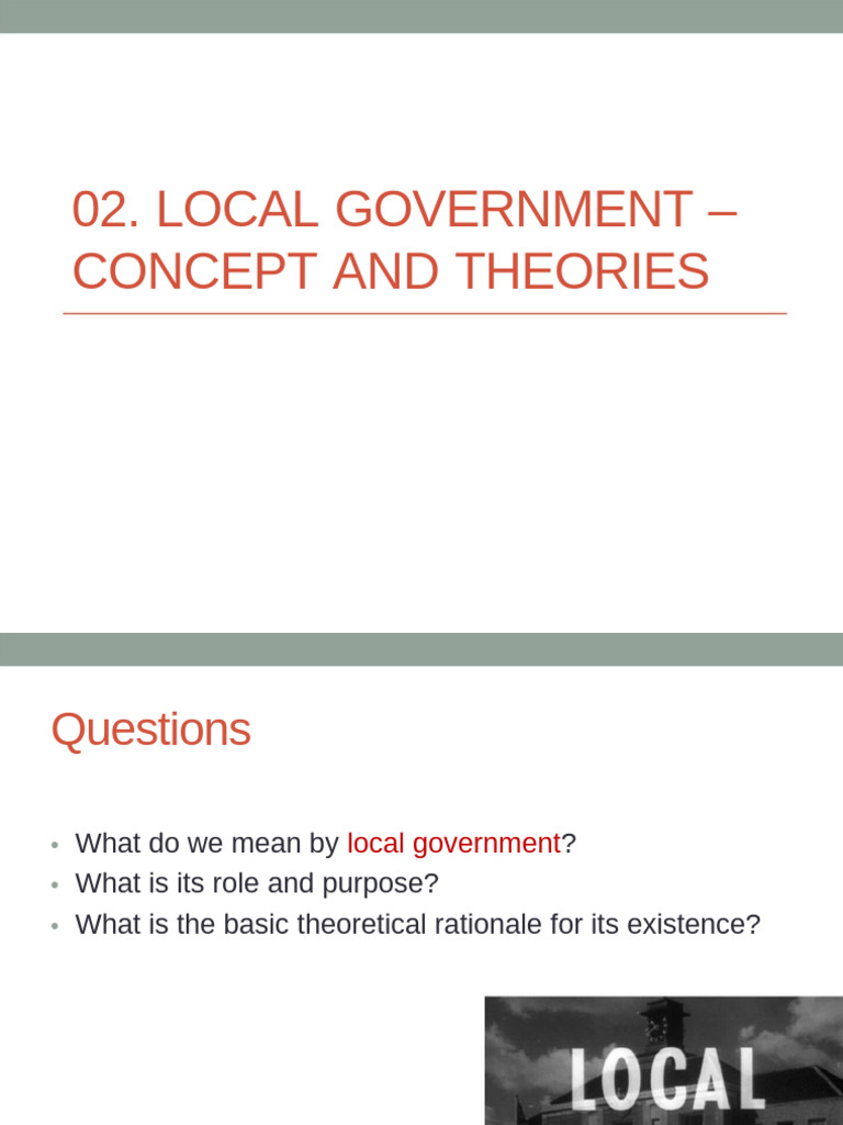 02 Local Govt Concept and Theories | PDF | Democracy | Political Ideologies