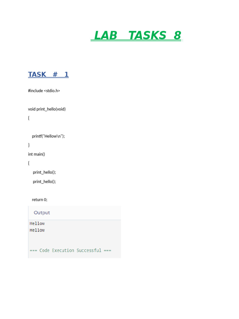 LAB TASKS 8 | PDF | Computer Science | Computer Libraries