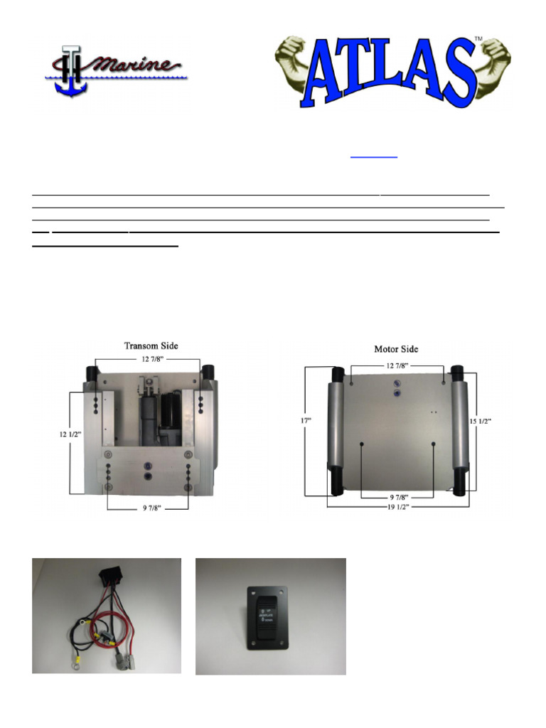 Atlas Hydraulic Jack Plate Installation Guide | PDF | Electrical ...