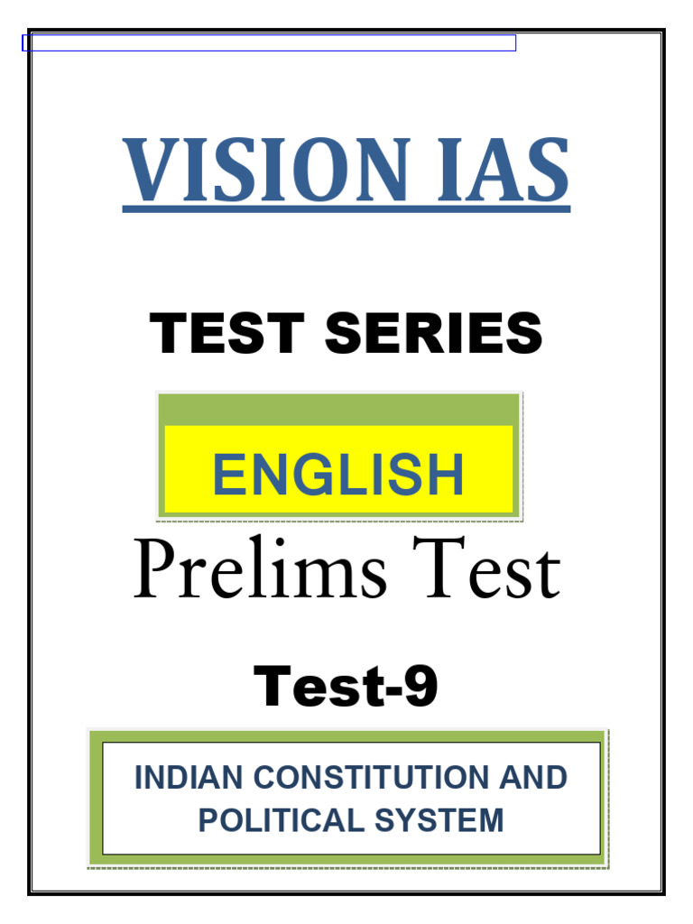 VISION TEST 09 English @pdf4exams | PDF | Constitution | Legal Documents