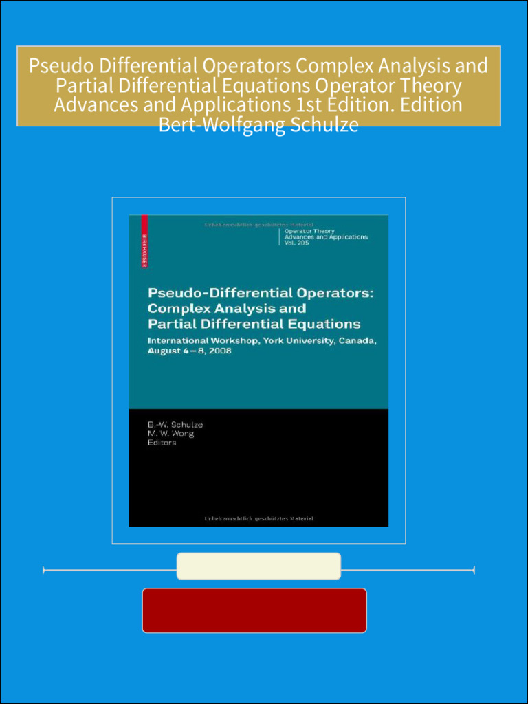  free pdf sample pseudo differential operators complex analysis and
