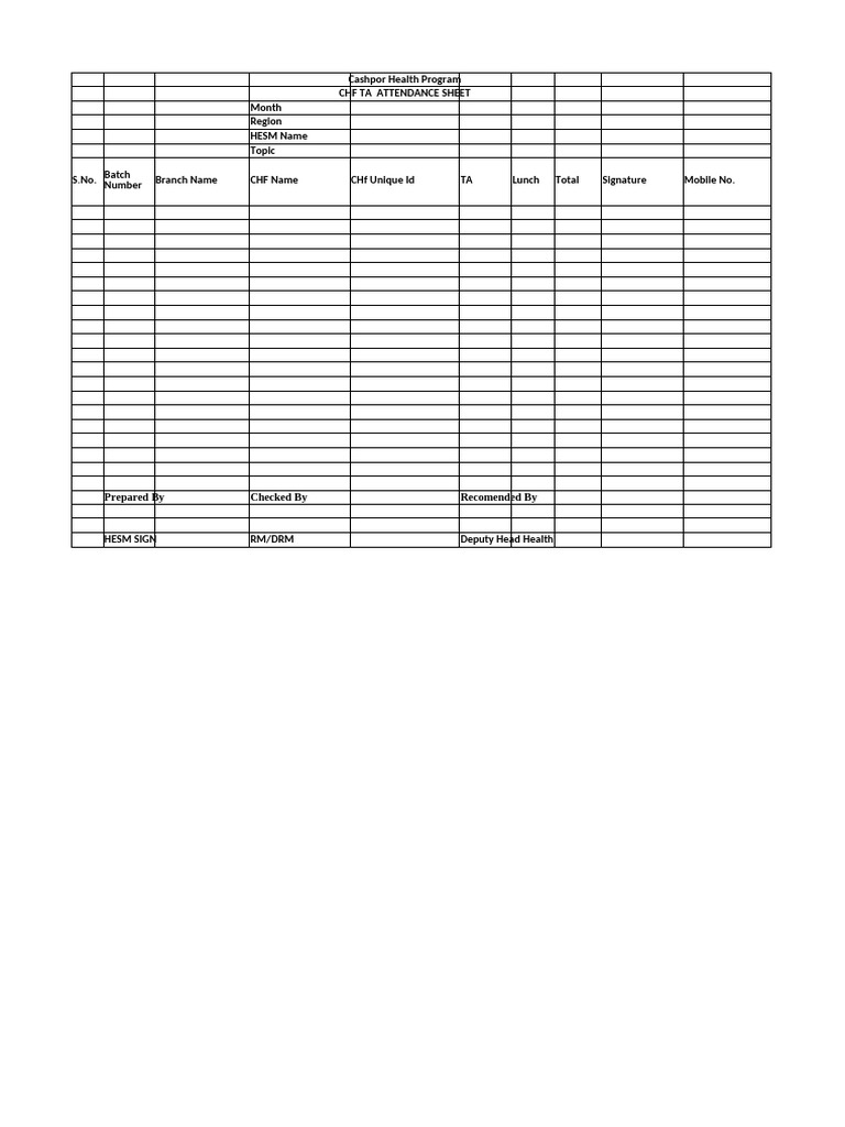 CHFs Session of Month October | PDF