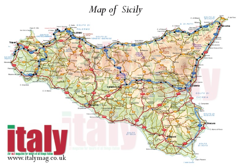 Map of Sicily
