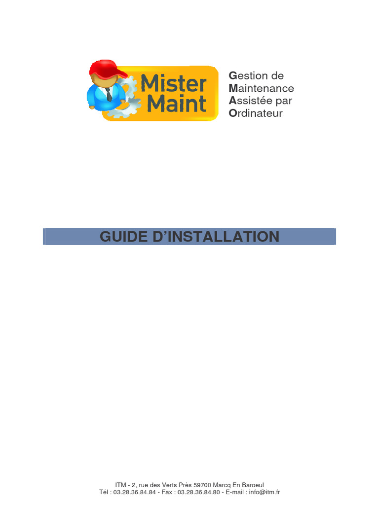 Guide d'installation de Mister Maint | PDF | Bases de données | Serveur ...