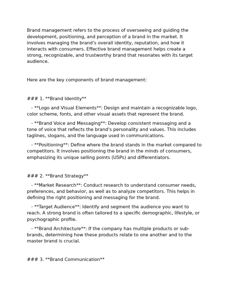 sbm exam notes | PDF | Brand | Brand Management