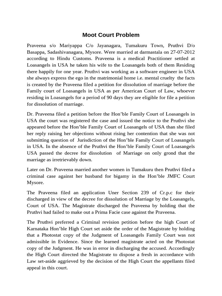 I-Moot Problem-July-2022 | PDF