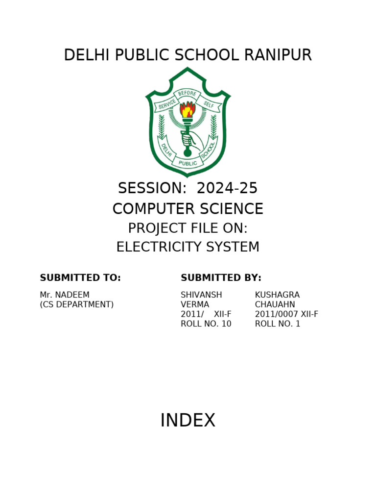 Electricity System Project File-1 | PDF | Relational Database | Python ...