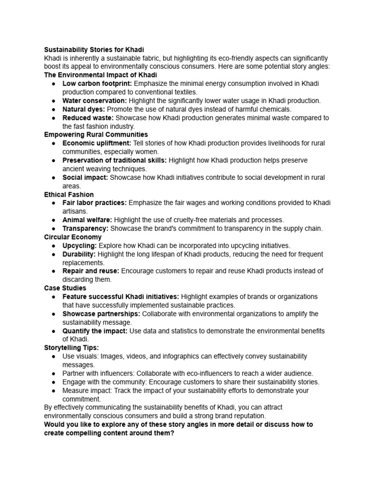 Sustainability Stories Pdf Sustainability Brand