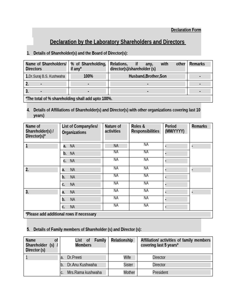 Declaration Form | PDF | Private Law | Business Economics