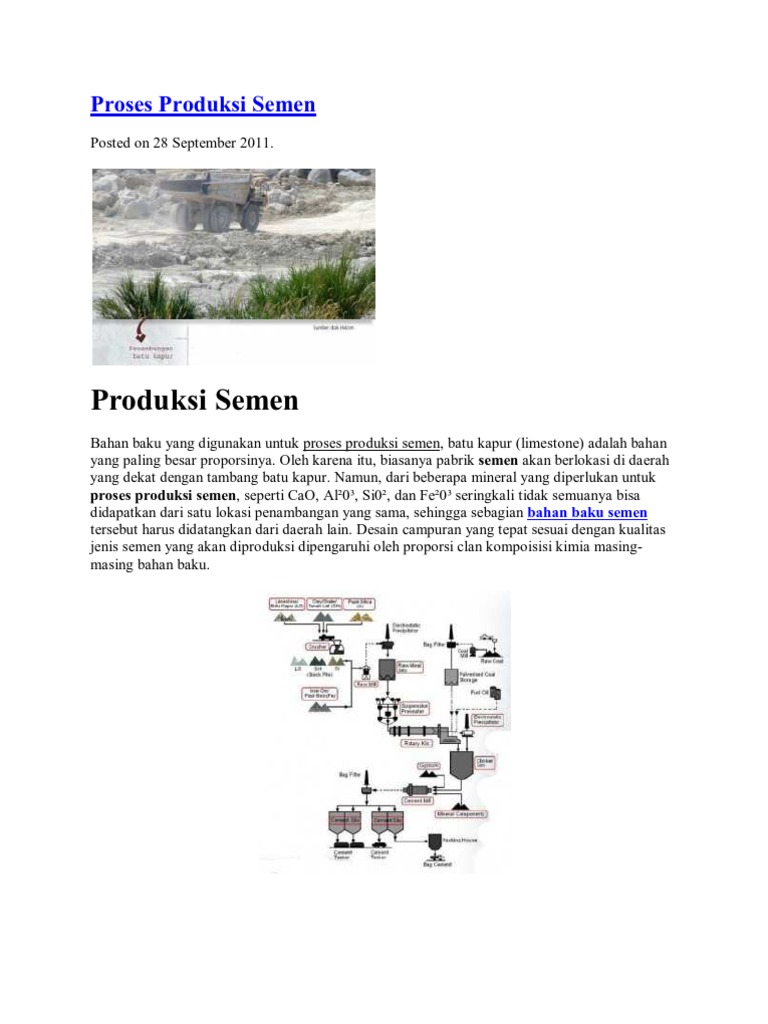 Proses Produksi Semen