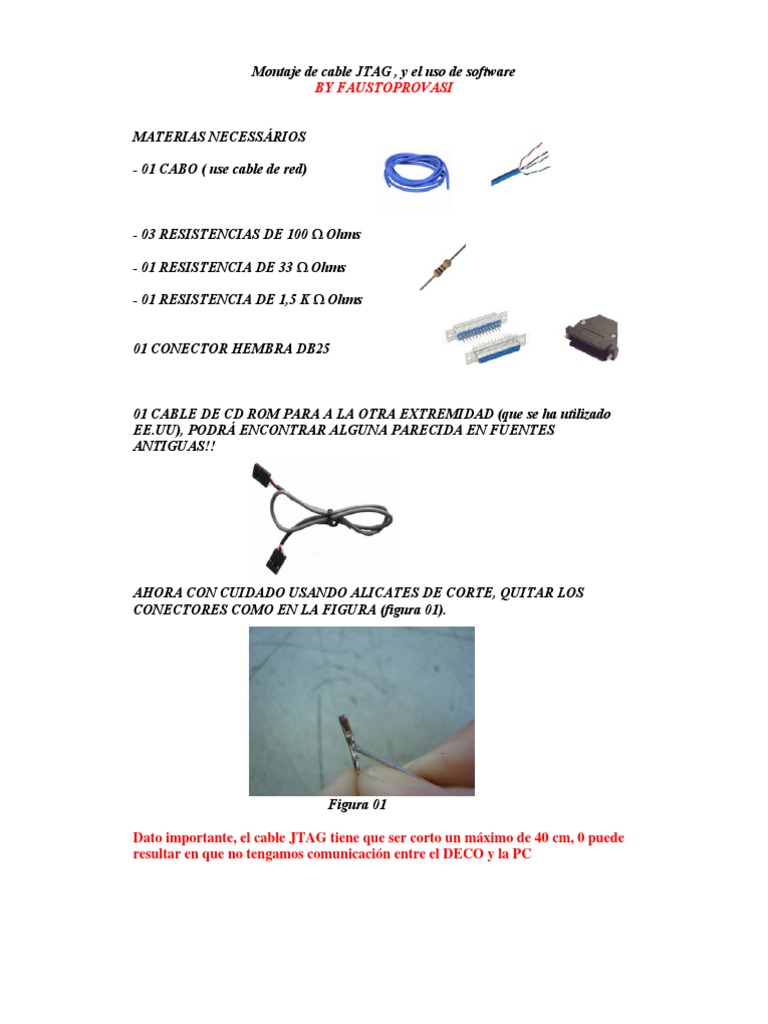Tutorial de Montaje de Cable JTAG | PDF | Resistor | Archivo de computadora