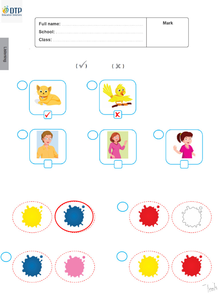 Ms. Trinh - Smart Start 1 - Mid-Term Test | PDF