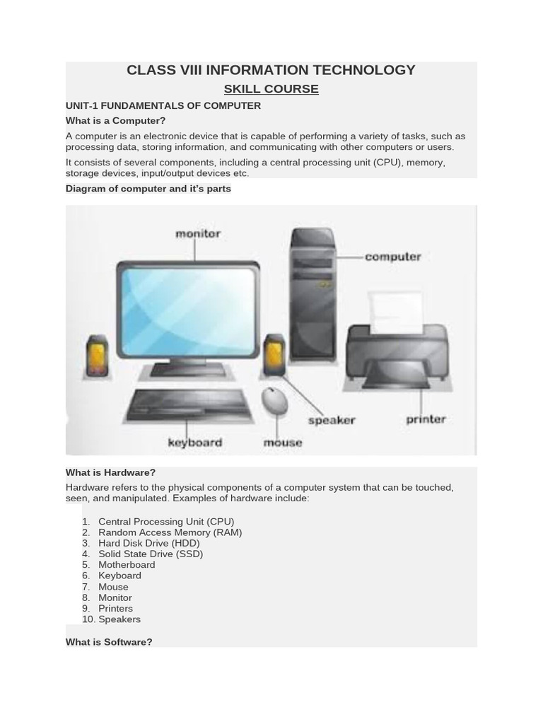 Class 8 it pdf computer hardware computer virus