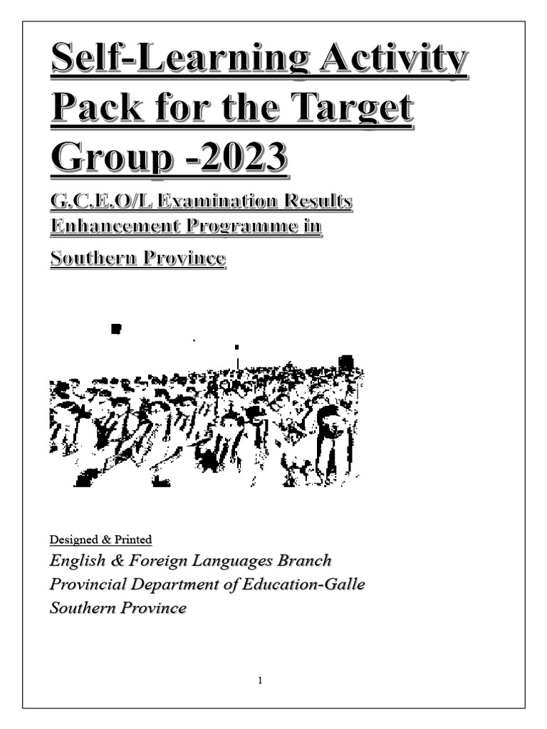 G.C.E. O/L English Self Learning Pack | PDF | Leonardo Da Vinci