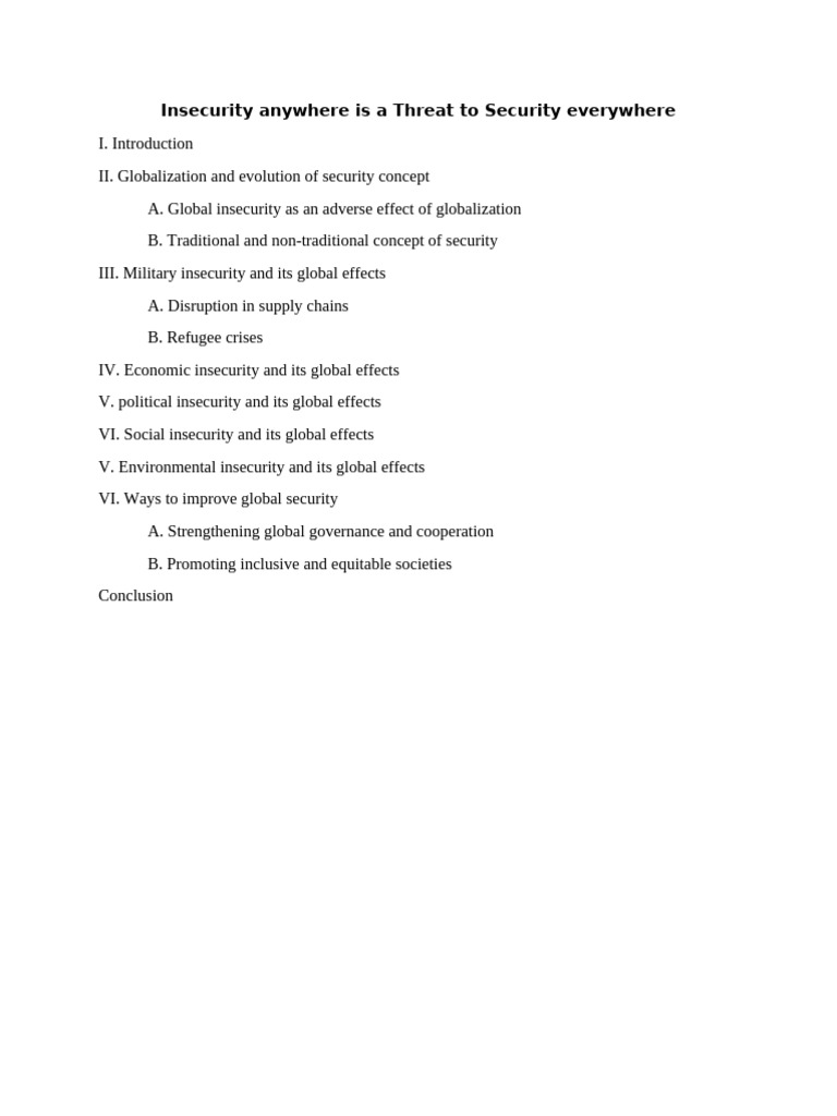 Insecurity Anywhere Is A Threat To Security Everywhere | PDF