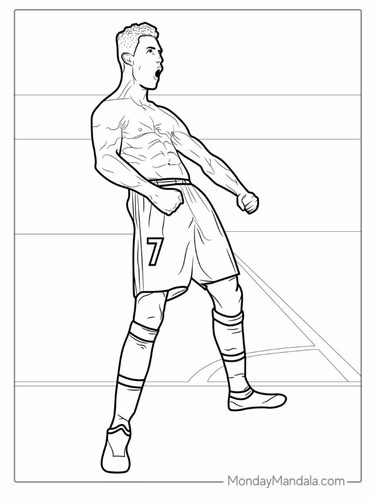 Cristiano Ronaldo Celebrating To Color | PDF