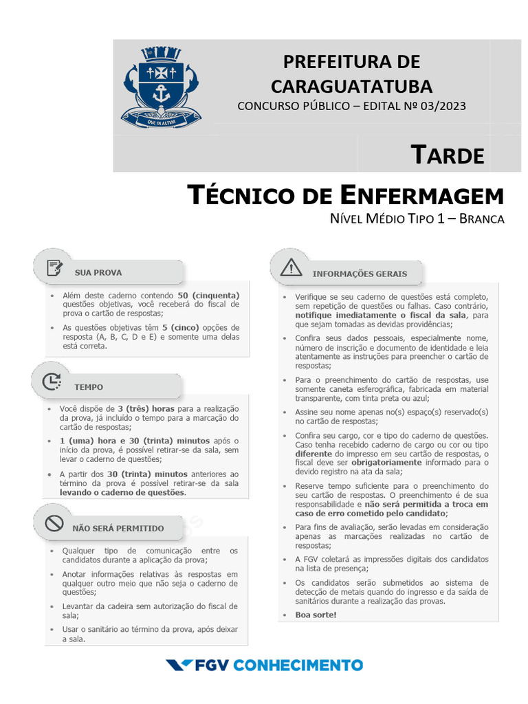 Edital Concurso Técnico de Enfermagem 2023 | PDF | Sistema operacional ...
