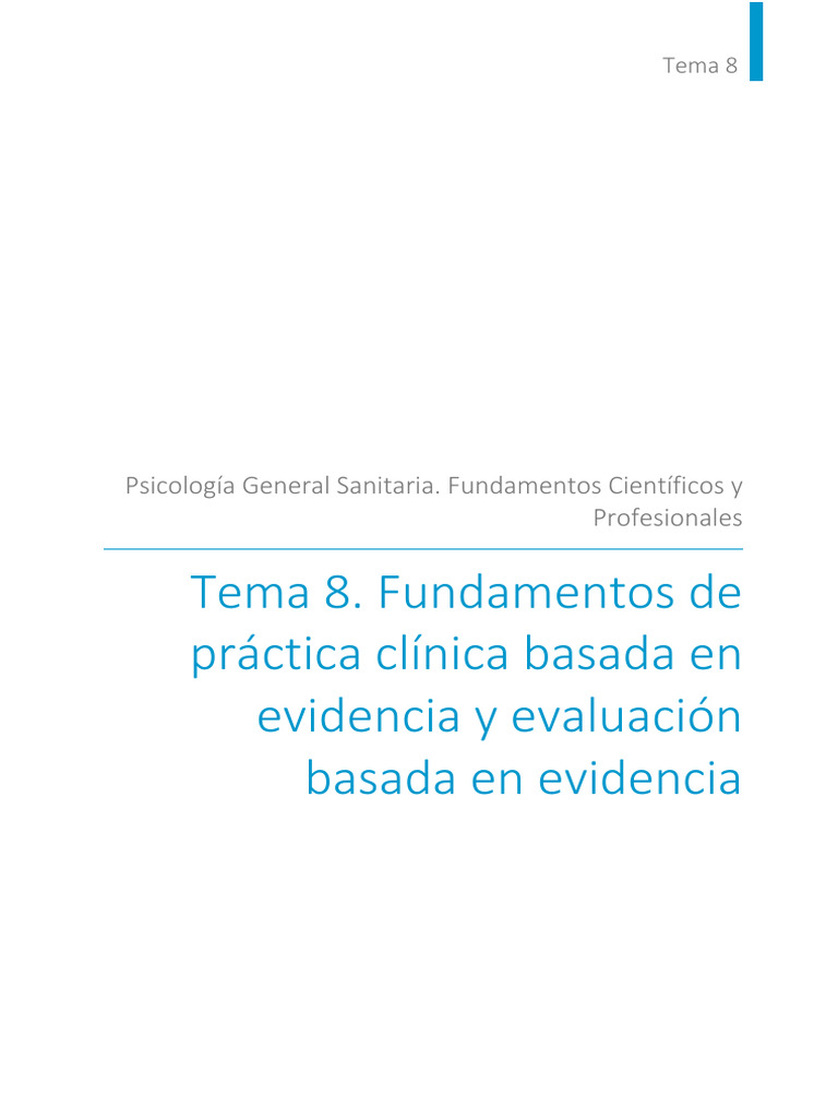 Práctica Clínica Basada en Evidencia | PDF | Evaluación | Validez ...