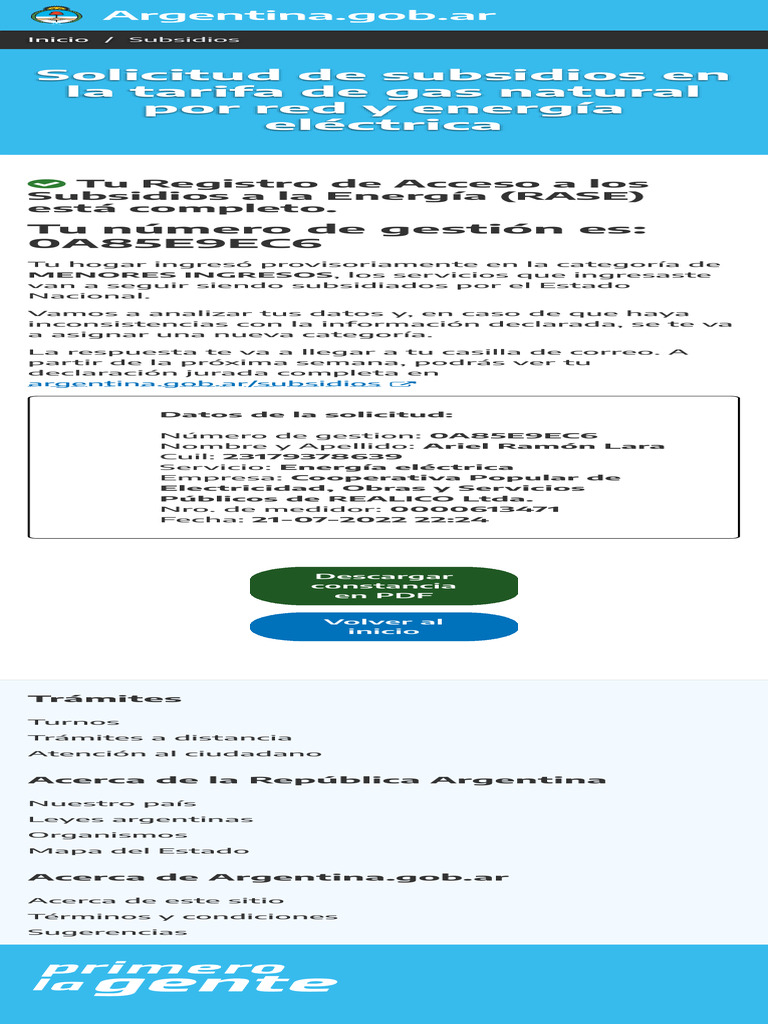 Subsidios Energéticos: Registro Completo | PDF