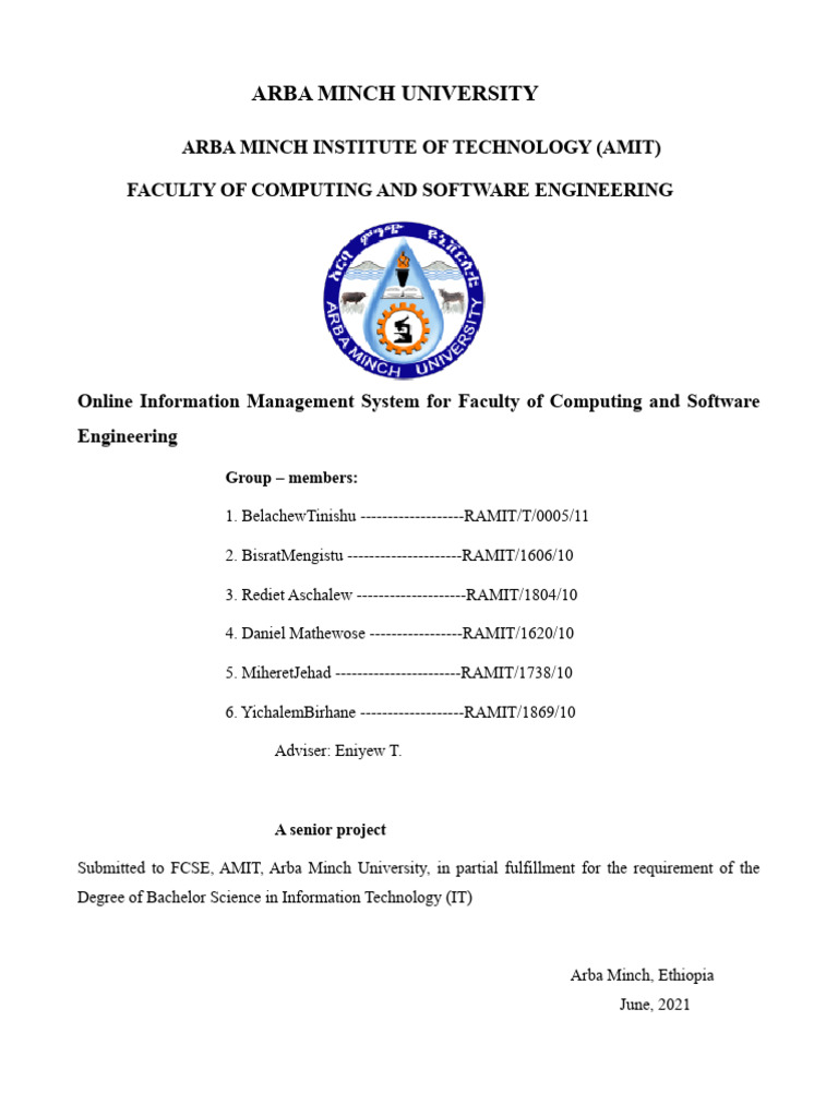 Online Info Management System for FCSE | PDF | Feasibility Study ...