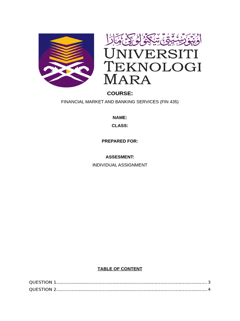 FIN 435 Individual Assignment Overview | PDF