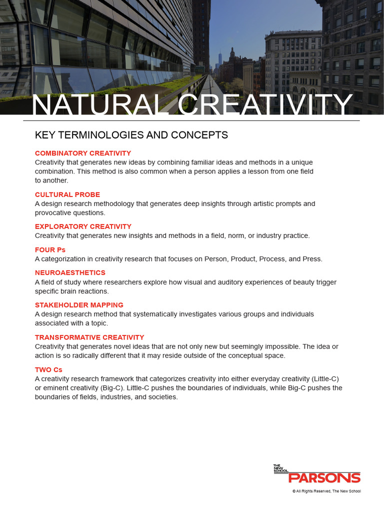 Hjeq8xfzrscjahkg7x4fua Natural Creativity Key Terms Concepts | PDF