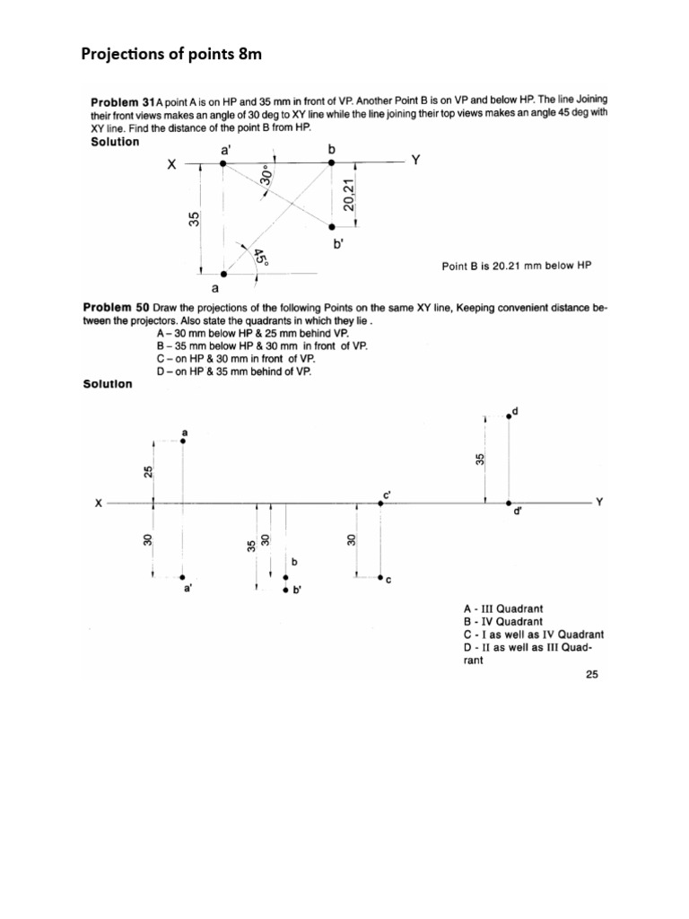 8m Point Projection Analysis | PDF