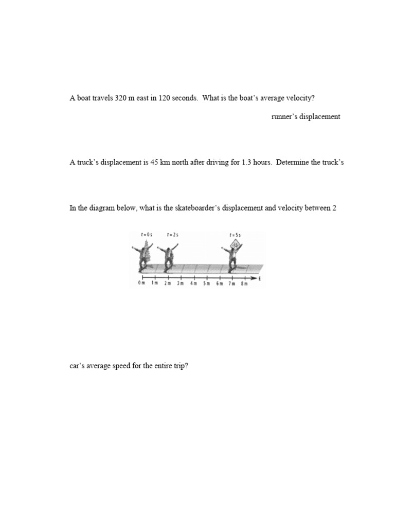 Physics Velocity Problems | PDF