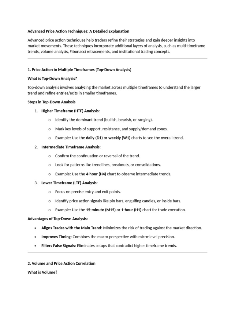 10 advance price action pdf private sector financial markets