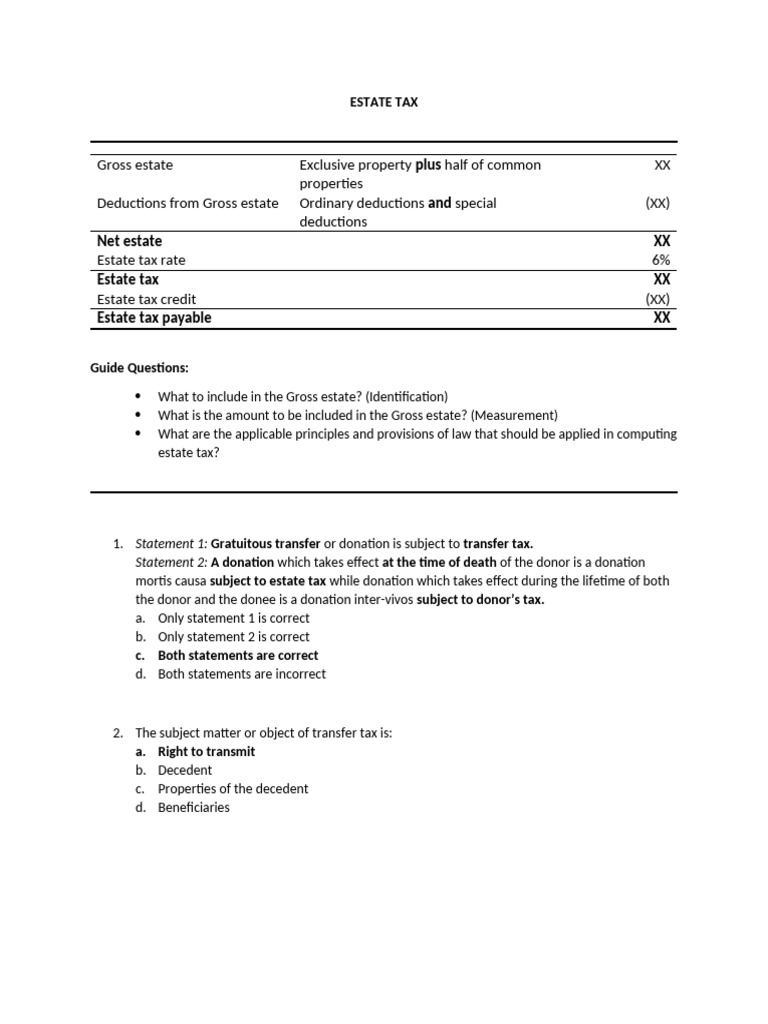 5-Estate-tax | PDF | Estate Tax In The United States | Taxes