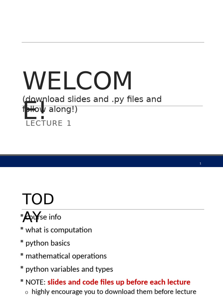 Lec 01 | PDF | Programming Language | Computer Program
