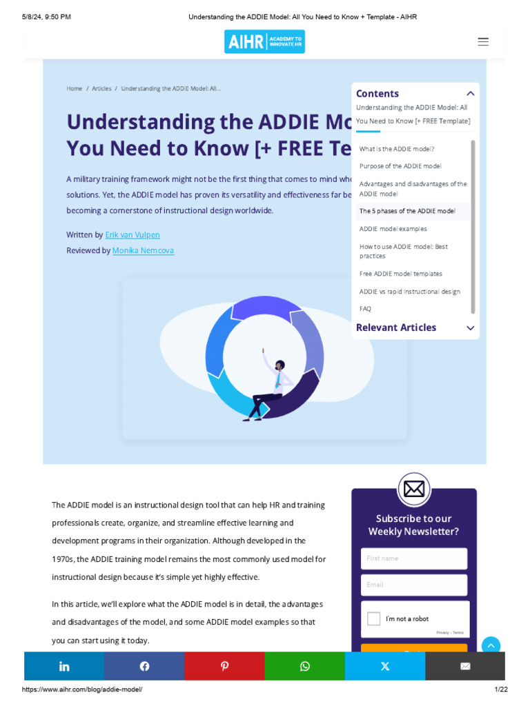 Understanding The ADDIE Model - All You Need To Know + Template - AIHR ...