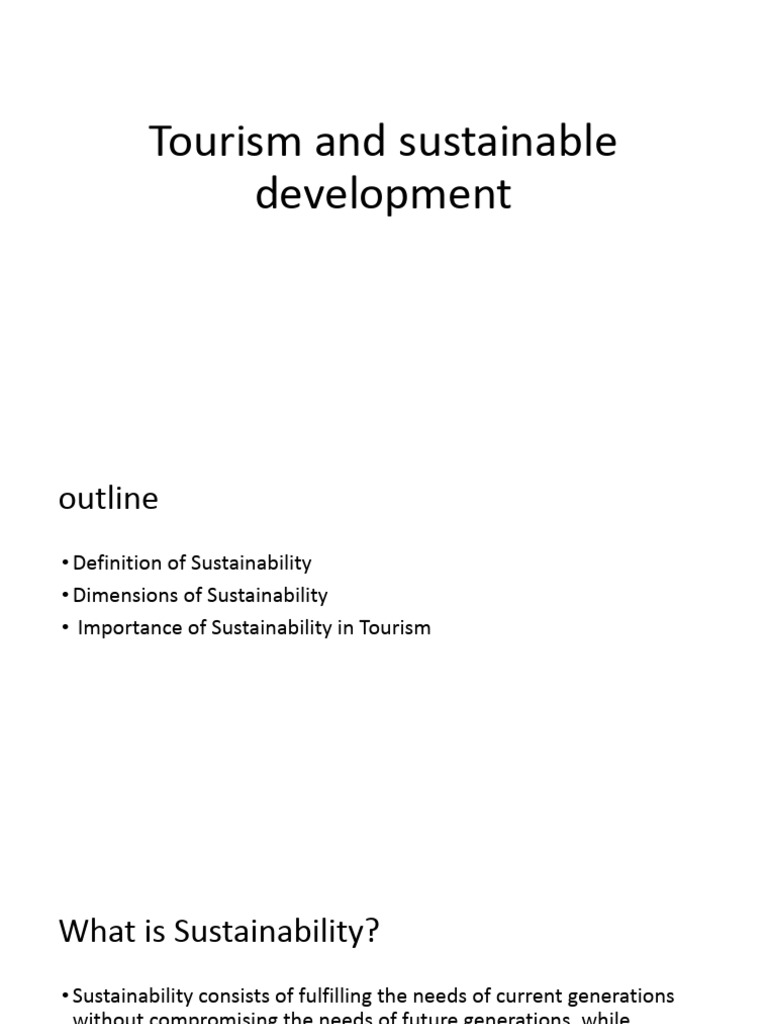 Tourism & Sustainabile Development | PDF